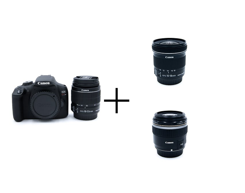 Canon 入門一眼レフレンズキット＆広角ズームレンズ＆マクロレンズセット EOS Kiss X90 + EF-S18-55mm + EF-S10-18mm + EF-S60mm