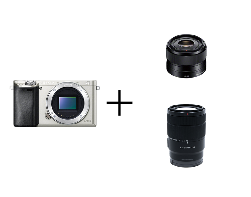 SONY 軽量ミラーレス＆レンズ2本セット α6000 [シルバー] + E 35mm F1.8 + E 18-135mm F3.5-5.6