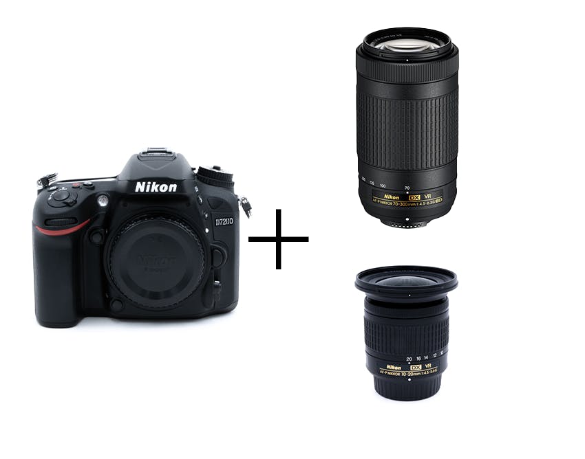 Nikon APS-C一眼レフ＆ズームレンズ2本セット D7200 + 10-20mm f/4.5-5.6G + 70-300mm f/4.5-6.3G