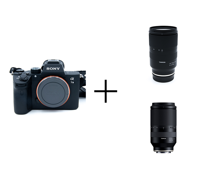 SONY α7 III & TAMRON F2.8通しダブルズームセット(標準+望遠) α7 III + 28-75mm F/2.8 Di III RXD (Model A036) + 70-180mm F/2.8 Di III VXD (Model A056)
