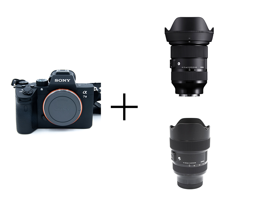 SONY α7 III & SIGMA F2.8通しダブルズームセット(広角+標準) α7 III + 14-24mm F2.8 DG DN + 24-70mm F2.8 DG DN