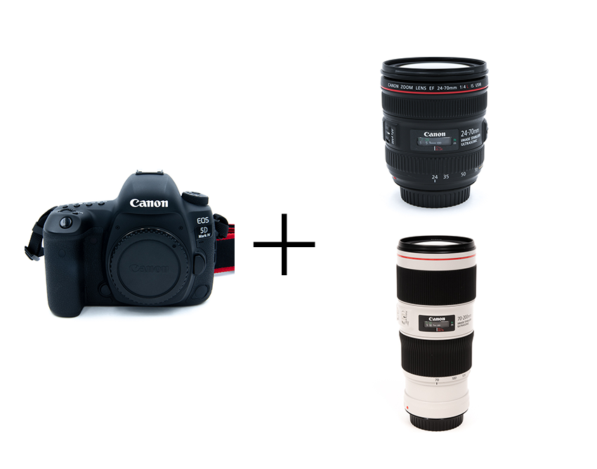 Canon 万能フルサイズ一眼レフ & F4通しダブルズームセット(標準+望遠) EOS 5D Mark IV + EF24-70mm F4L IS USM + EF70-200mm F4L IS II USM