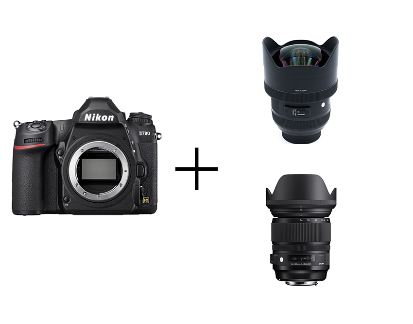 Nikon 万能フルサイズ一眼レフ & F4通しダブルズームセット(広角+万能ズーム) D780 + 12-24mm F4 DG HSM + 24-105mm F4 DG OS HSM