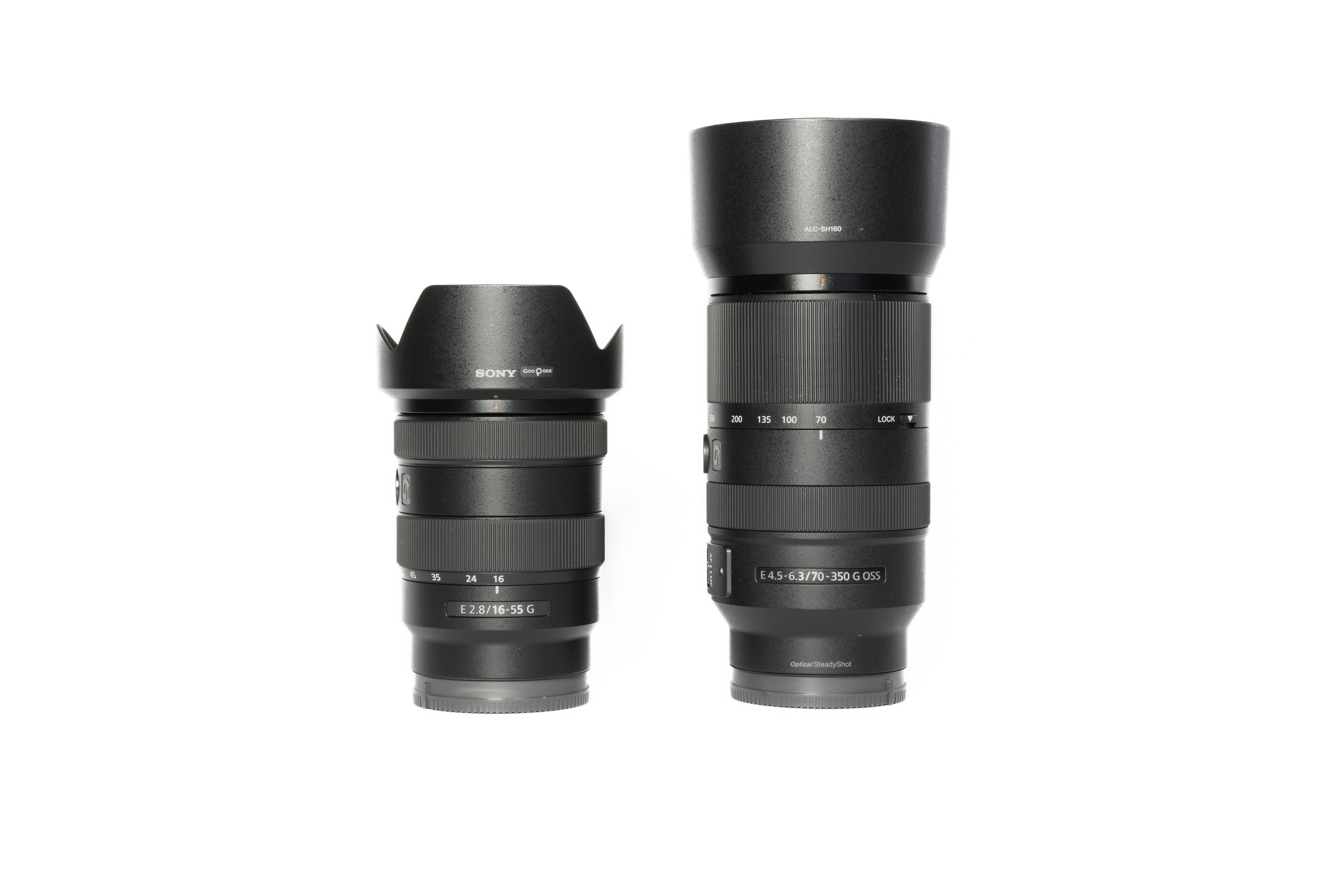 SONY APS-Cだからコンパクト！Gレンズ2本セット E 16-55mm F2.8 G + E 70-350mm F4.5-6.3 G