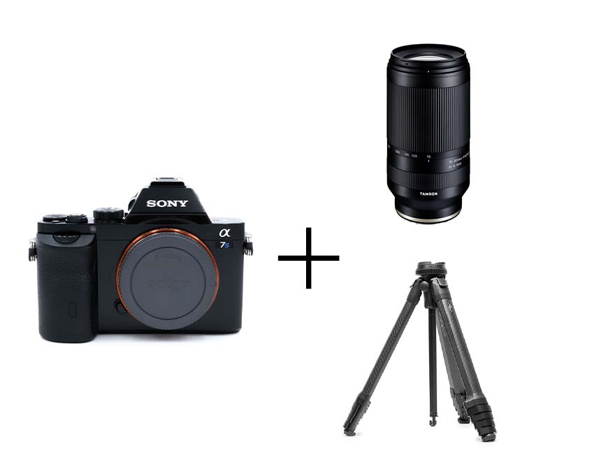 SONY 月撮影入門セット α7S + 70-300mm F/4.5-6.3 Di III RXD +ピークデザイン トラベル トライポッド カーボン
