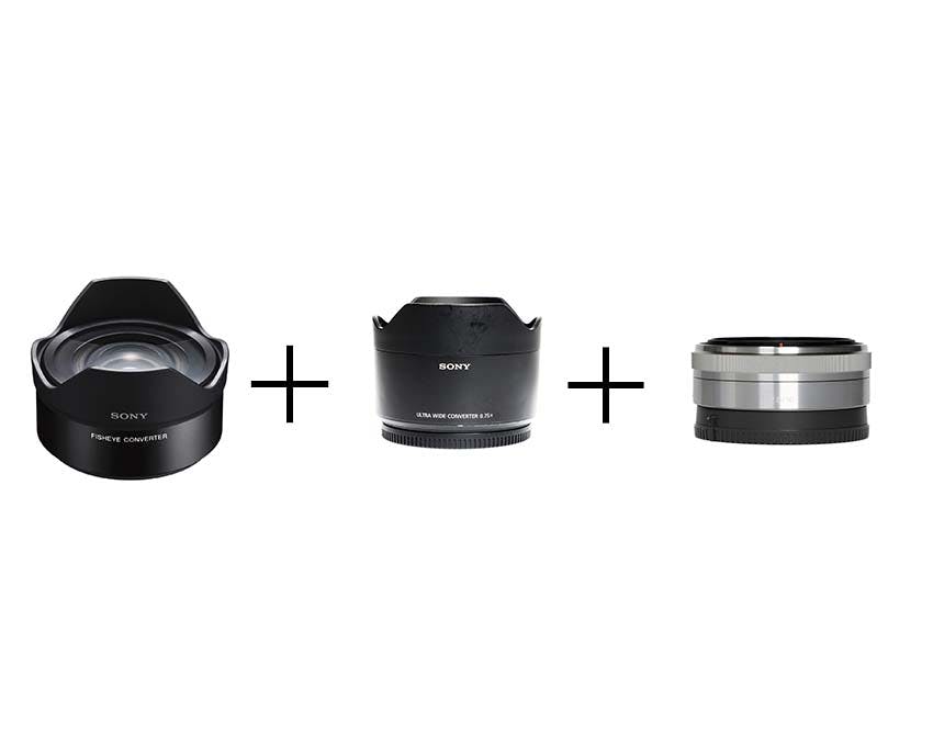 SONY E16mm F2.8 & コンバーターレンズセット(ウルトラワイド + フィッシュアイ) E16mm F2.8 SEL16F28 + VCL-ECU2 [ブラック] + VCL-ECF2 [ブラック]