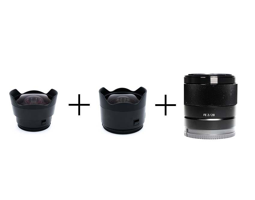SONY FE 28mm F2 & コンバーターレンズセット(ウルトラワイド + フィッシュアイ) FE 28mm F2 SEL28F20 + SEL075UWC + SEL057FEC