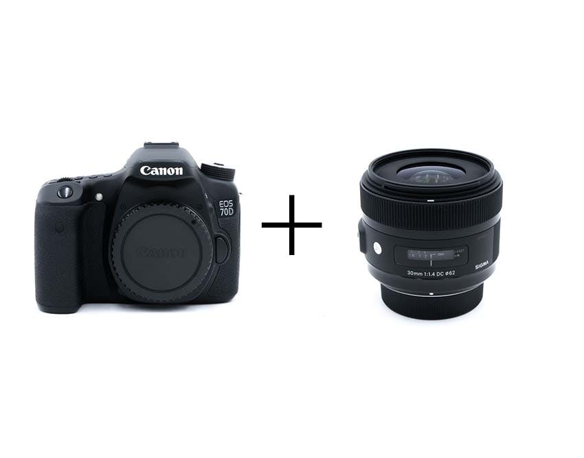 Canon お手軽一眼レフ & ボケる標準単焦点セット EOS 70D + 30mm F1.4 DC HSM [キヤノン用]