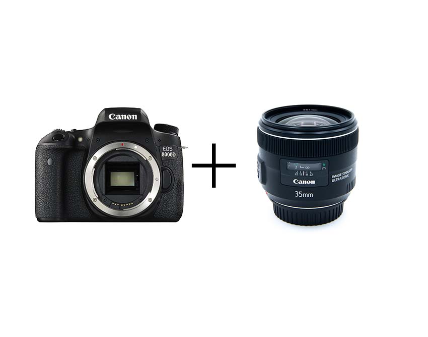 Canon お手軽一眼レフ & コンパクトな標準単焦点セット EOS 8000D + EF35mm F2 IS USM