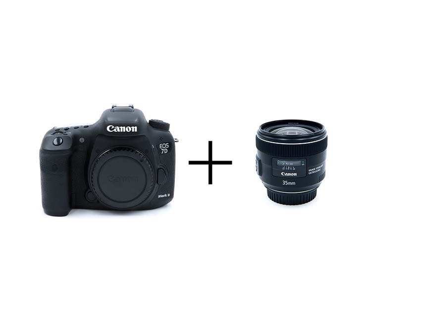 Canon 高速連写一眼レフ & コンパクトな標準単焦点セット EOS 7D Mark II + EF35mm F2 IS USM