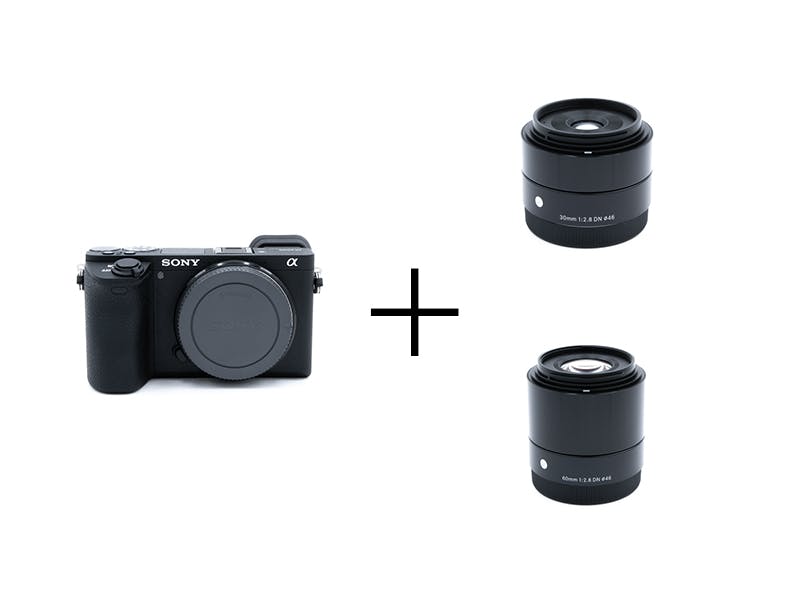 SONY はじめてのスナップ撮影にオススメ単焦点レンズ2本セット α6500 + 30mm F2.8 DN + 60mm F2.8 DN