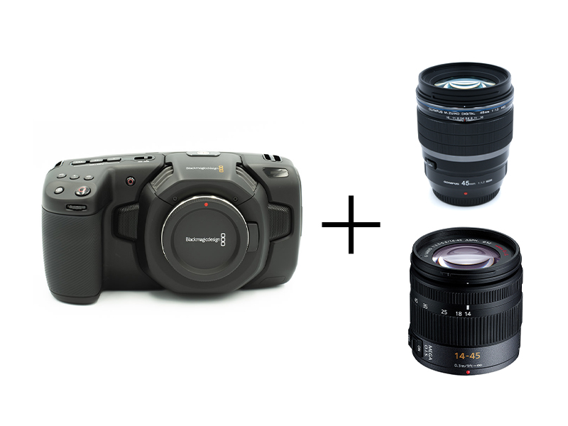 BMPCC4K + 45mm F1.2 PRO + 14-45mm F3.5-5.6 映像制作セット