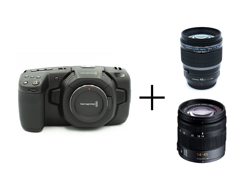 BMPCC4K + 45mm F1.2 PRO + 14-45mm F3.5-5.6 映像制作セット
