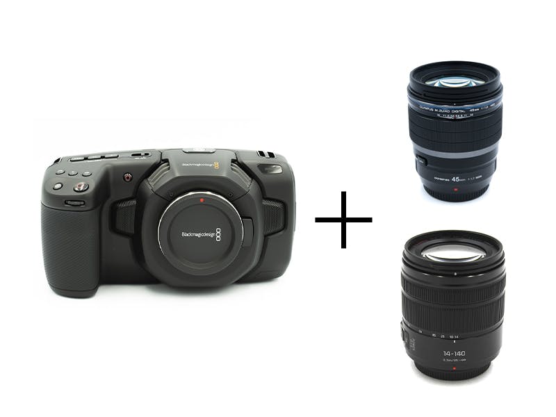 BMPCC4K + 45mm F1.2 PRO + 14-140mm F3.5-5.6 明るい単焦点＆高倍率ズーム映像制作セット
