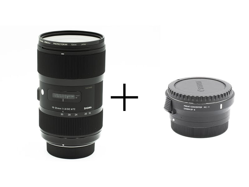 18-35mm F1.8 DC HSM[キャノン用]＋MC-11