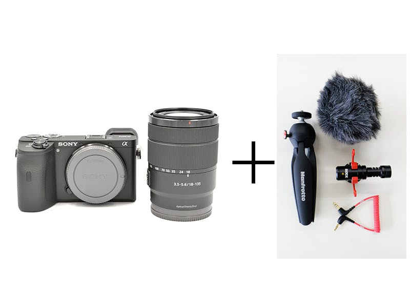 マイクとミニ三脚つき！youtube/Vlog入門キット α6600 ILCE-6600M 高倍率ズームレンズキット + 動画制作アクセサリーセット
