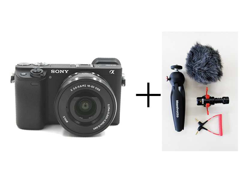 マイクとミニ三脚つき！youtube/Vlog入門キット α6400 ILCE-6400L パワーズームレンズキット + 動画制作アクセサリーセット