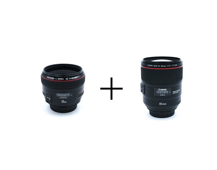 Canon とろけるボケ単焦点レンズセット 50mm F1.2 + 85mm F1.4