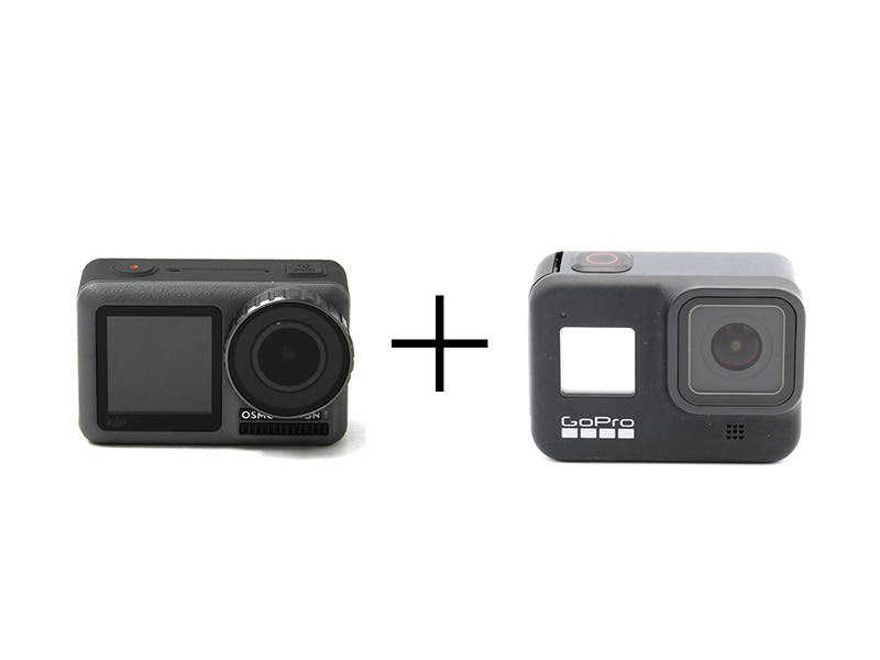 人気アクションカメラ贅沢2台セット DJI Osmo Action + GoPro HERO7