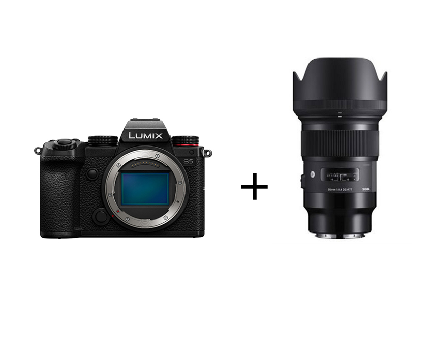 Panasonic 軽快フルサイズミラーレス&大口径標準単焦点レンズセット LUMIX DC-S5 + SIGMA 50mm F1.4 DG HSM [ライカL用]