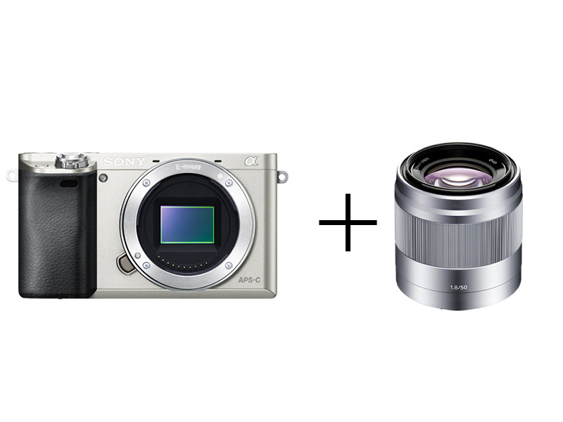 SONY 背景ボケかんたん撮影セット[シルバー×シルバー] α6000 + 50mm F1.8