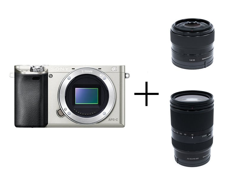 SONY マルチに活躍軽量ミラーレスセット α6000 [シルバー] + E 18-200mm F3.5-6.3 + E 35mm F1.8