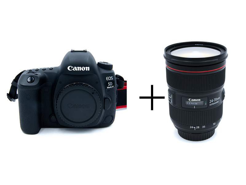 Canon c-log対応版 万能フルサイズ一眼＆純正標準ズームセット　EOS 5D Mark IV c-log有償アップグレード済み+ EF24-70mm F2.8L II USM