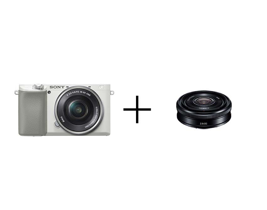 SONY 超軽量ミラーレス&ズームと単焦点レンズ2本セット α6100 [ホワイト] + PZ 16-50mm F3.5-5.6 OSS + E 20mm F2.8