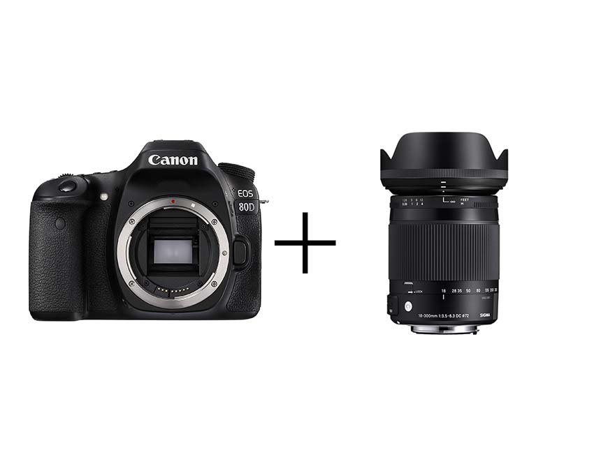 Canon EOS 80D&高倍率ズームセット EOS 80D + 18-300mm F3.5-6.3 DC MACRO OS HSM [キヤノン用]