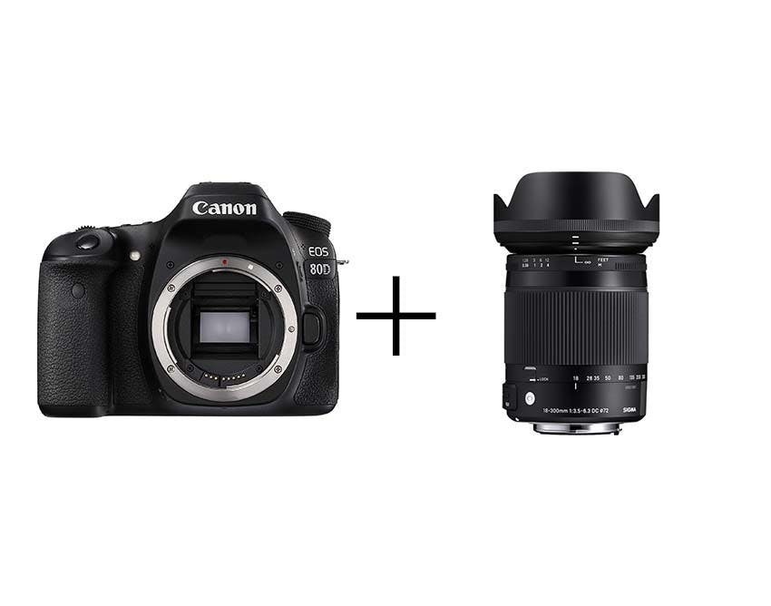 Canon EOS 80D&高倍率ズームセット EOS 80D + 18-300mm F3.5-6.3 DC MACRO OS HSM [キヤノン用]