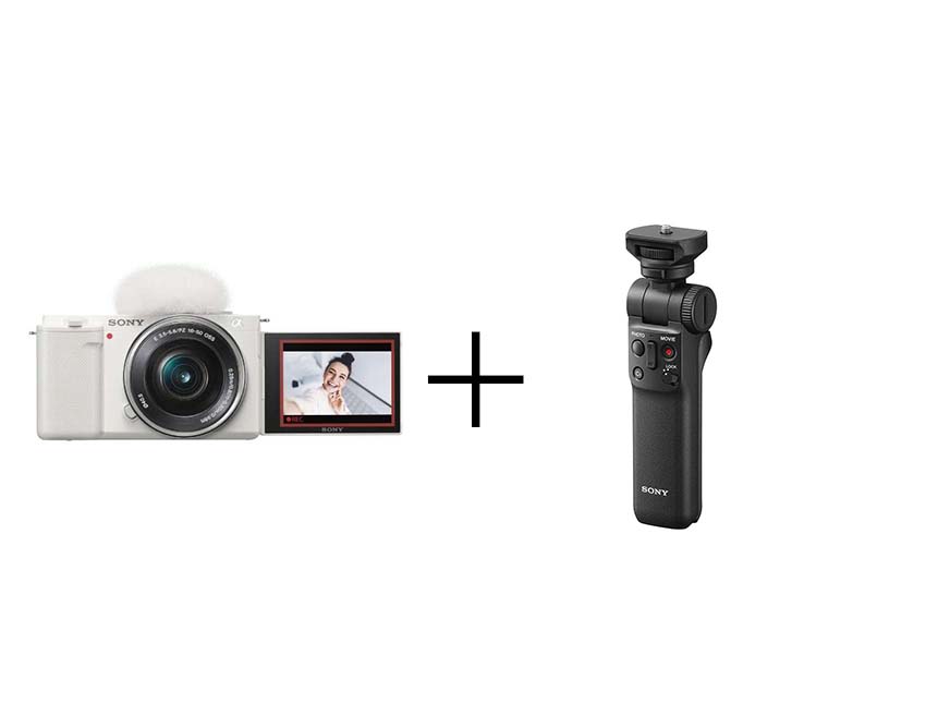 SONY VLOGCAM ZV-E10L シューティンググリップセット ZV-E10Lパワーズームレンズキット [ホワイト] + GP-VPT2BT