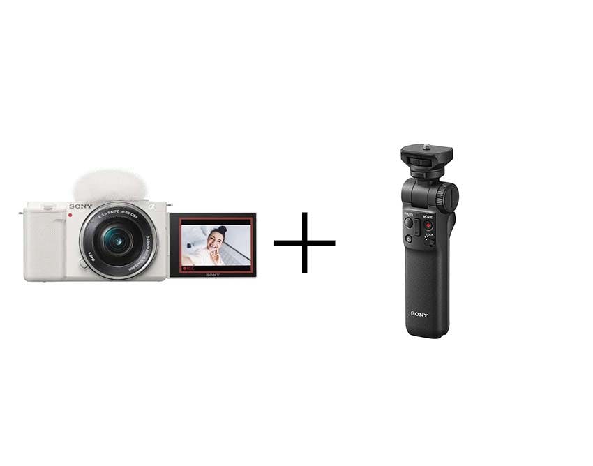 SONY VLOGCAM ZV-E10L シューティンググリップセット ZV-E10Lパワーズームレンズキット [ホワイト] + GP-VPT2BT