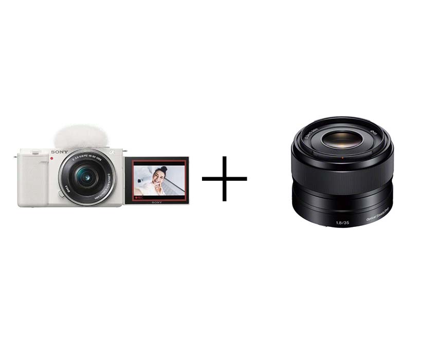 SONY VLOGCAM ZV-E10L&きれいにボケる単焦点レンズセット ZV-E10Lパワーズームレンズキット [ホワイト] + E 35mm F1.8 OSS