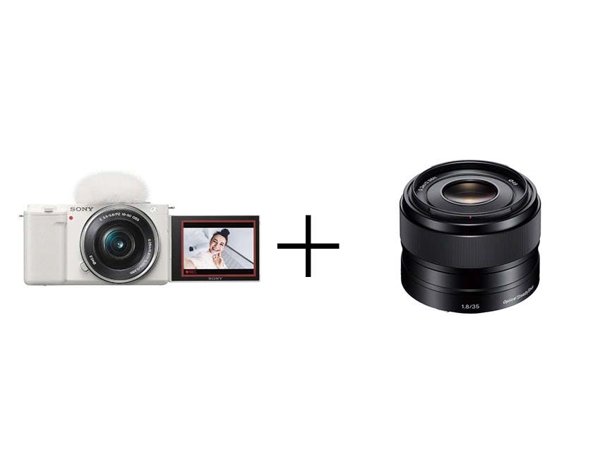 SONY VLOGCAM ZV-E10L&きれいにボケる単焦点レンズセット ZV-E10Lパワーズームレンズキット [ホワイト] + E 35mm F1.8 OSS