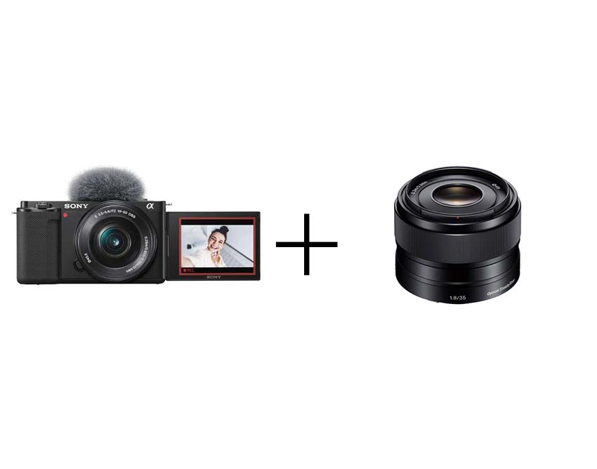 SONY VLOGCAM ZV-E10L&きれいにボケる単焦点レンズセット ZV-E10Lパワーズームレンズキット [ブラック] + E 35mm F1.8 OSS