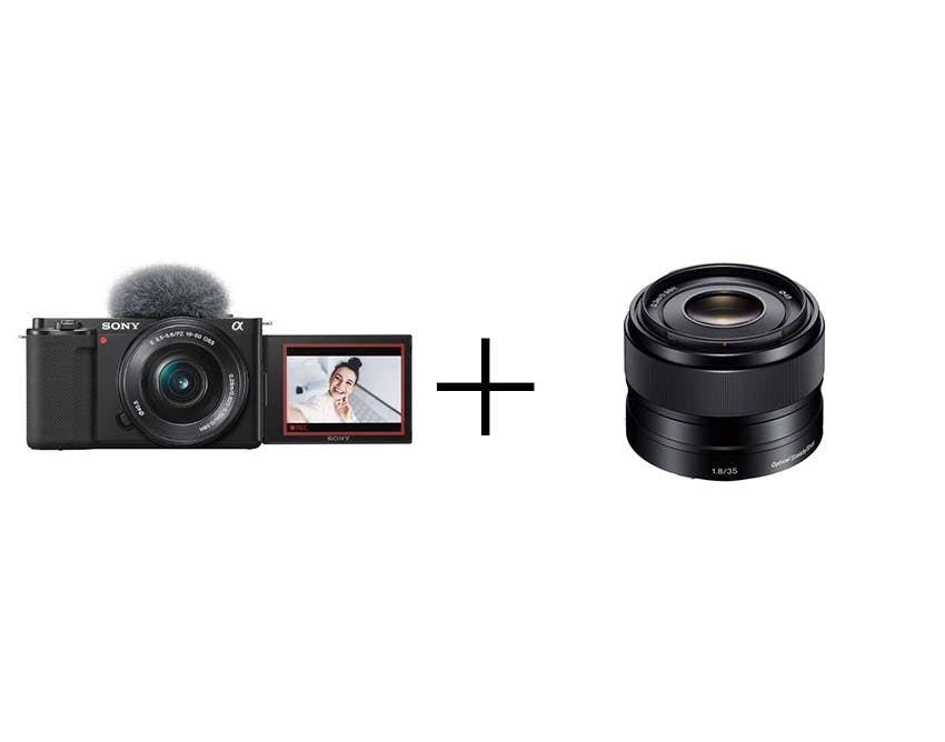 SONY VLOGCAM ZV-E10L&きれいにボケる単焦点レンズセット ZV-E10Lパワーズームレンズキット [ブラック] + E 35mm F1.8 OSS