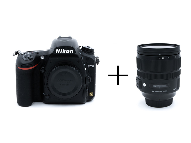 Nikon 軽快フルサイズ一眼レフ＆SIGMA大口径標準ズームセット　D750 + 24-70mm F2.8 DG OS HSM