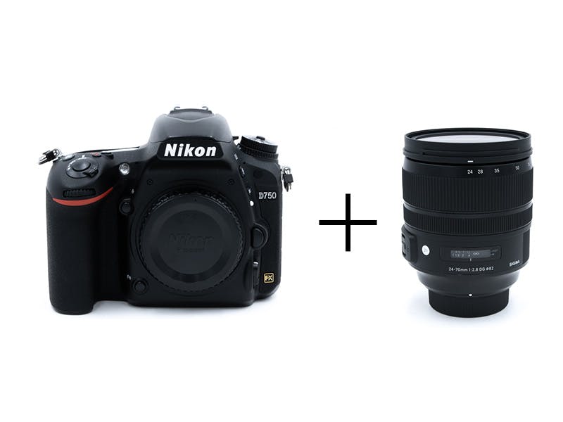 Nikon 軽快フルサイズ一眼レフ＆SIGMA大口径標準ズームセット　D750 + 24-70mm F2.8 DG OS HSM
