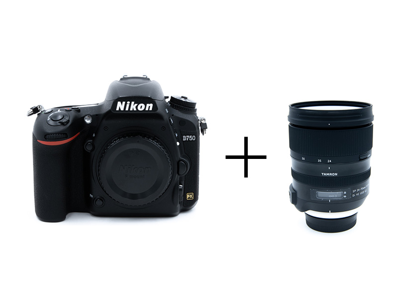 Nikon 軽快フルサイズ一眼レフ＆TAMRON大口径標準ズームセット　D750 + SP 24-70mm F/2.8 Di VC USD G2