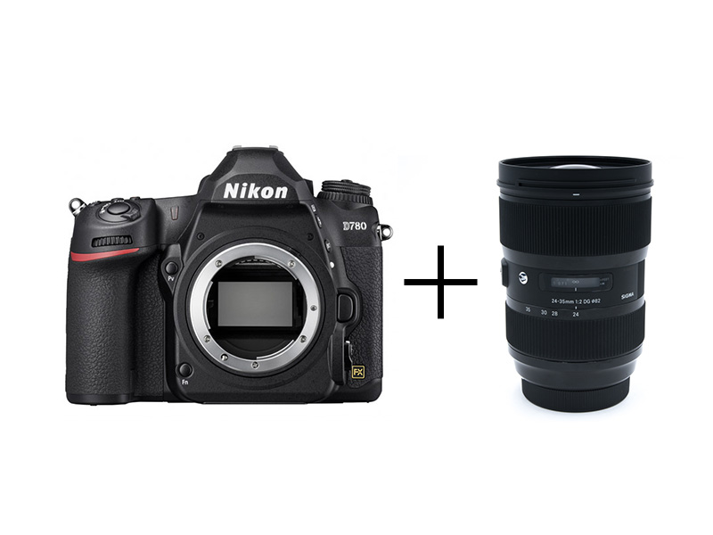 Nikon 万能フルサイズ一眼レフ＆大口径F2通しズームセット　D780 + 24-35mm F2 DG HSM