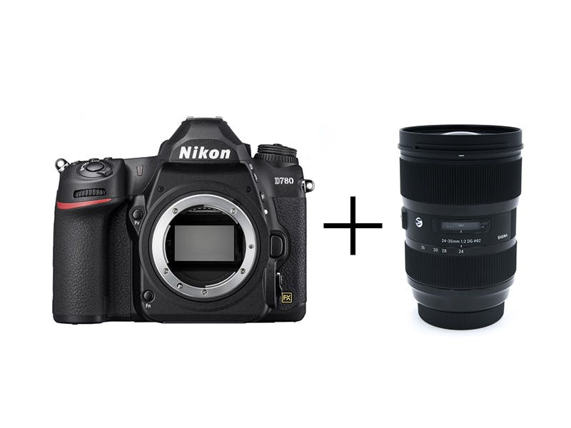 Nikon 万能フルサイズ一眼レフ＆大口径F2通しズームセット　D780 + 24-35mm F2 DG HSM