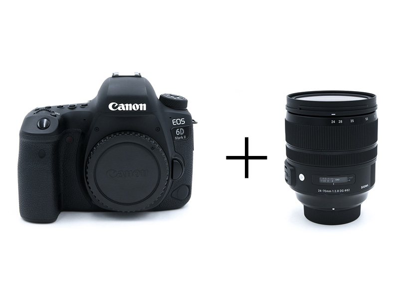 Canon 軽快フルサイズ一眼レフ＆SIGMA大口径標準ズームセット　EOS 6D Mark II + 24-70mm F2.8 DG OS HSM