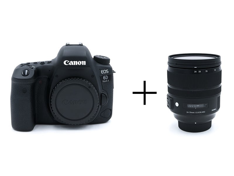 Canon 軽快フルサイズ一眼レフ＆SIGMA大口径標準ズームセット　EOS 6D Mark II + 24-70mm F2.8 DG OS HSM