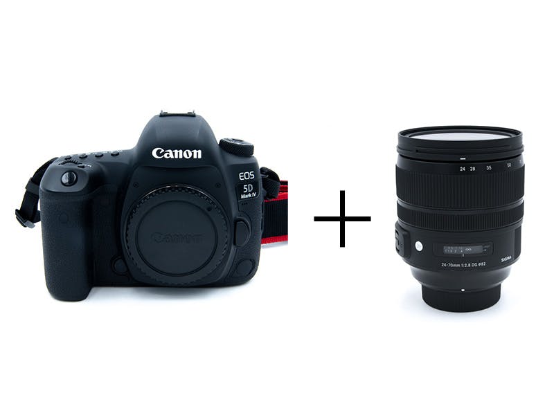 Canon 万能フルサイズ一眼レフ＆SIGMA大口径標準ズームセット　EOS 5D Mark IV + 24-70mm F2.8 DG OS HSM
