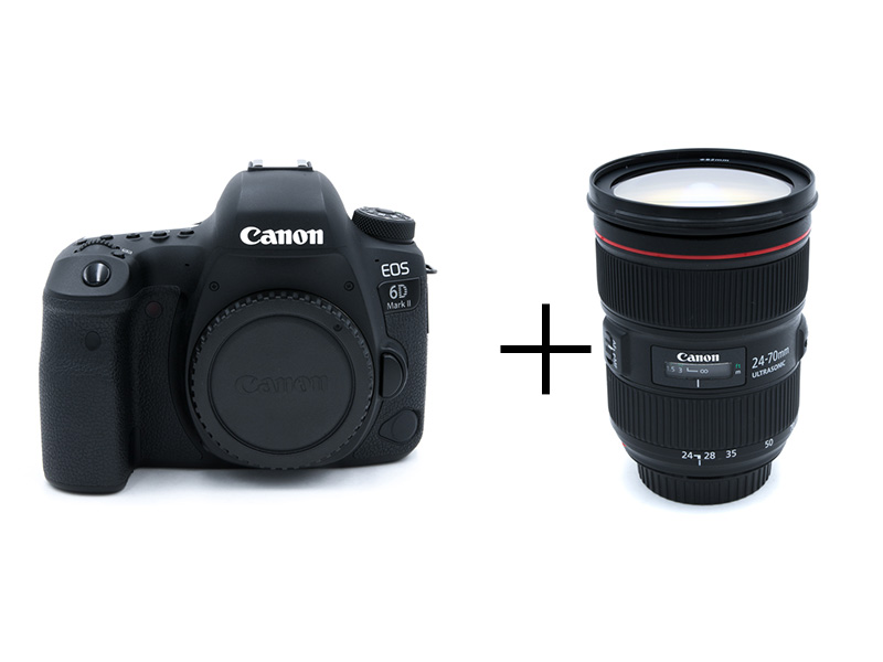 Canon 軽快フルサイズ一眼レフ＆純正大口径標準ズームセット　EOS 6D Mark II + EF24-70mm F2.8L II USM