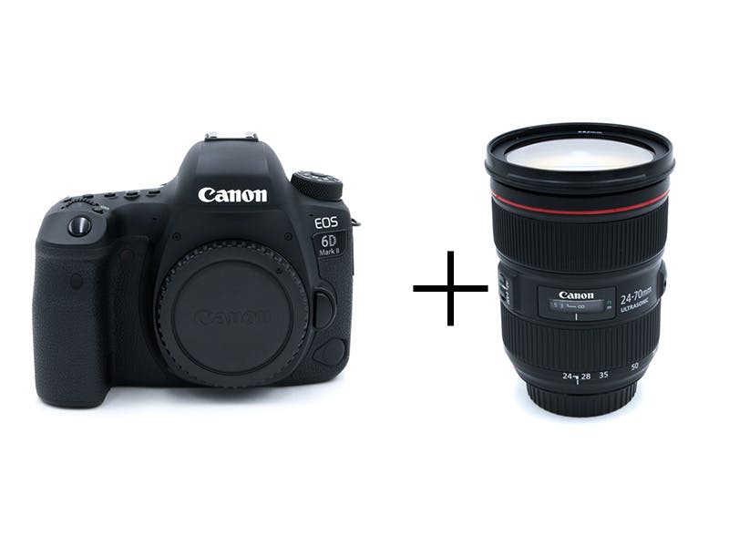 Canon 軽快フルサイズ一眼レフ＆純正大口径標準ズームセット　EOS 6D Mark II + EF24-70mm F2.8L II USM