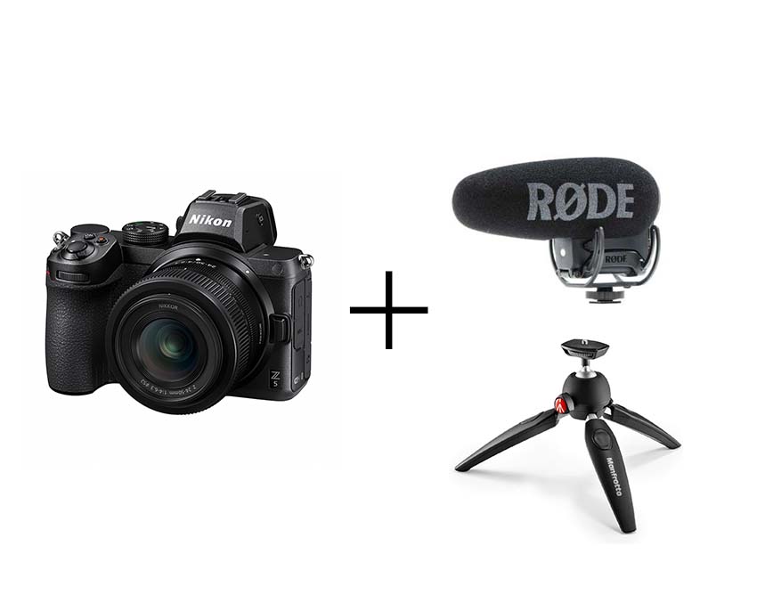 Nikon マイクとミニ三脚つき！youtube/Vlog撮影セット Z 5 24-50 レンズキット + 動画制作アクセサリーセット (VideoMic PRO + PIXI EVO)