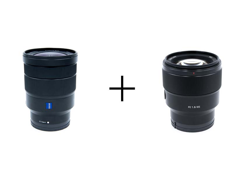 SONY 旅行にオススメ！コンパクトな広角ズーム&ボケを楽しむ中望遠レンズ2本セット(Eマウント) 16-35mm F4 + 85mm F1.8