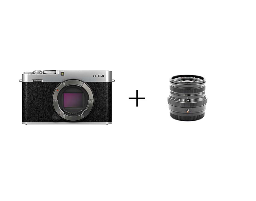 FUJIFILM 旅行にピッタリな広角単焦点レンズセット X-E4 [シルバー] + 16mm F2.8