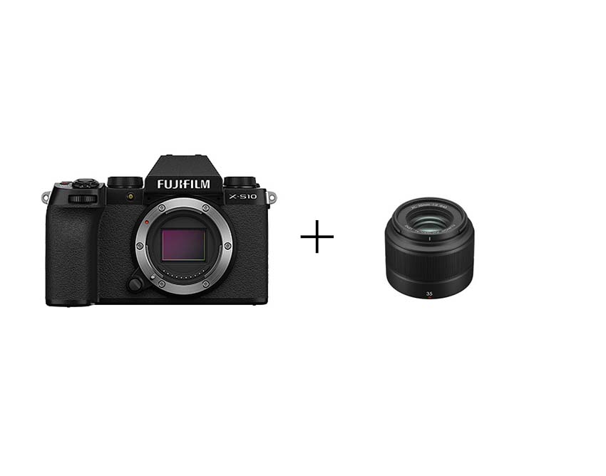 FUJIFILM フォトウォークにオススメ X-S10 & 標準単焦点レンズセット X-S10 + XC35mmF2